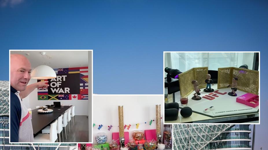 Šéf UFC ukázal apartmán v Abú Zabí. Je obklopen luxusem i sladkostmi