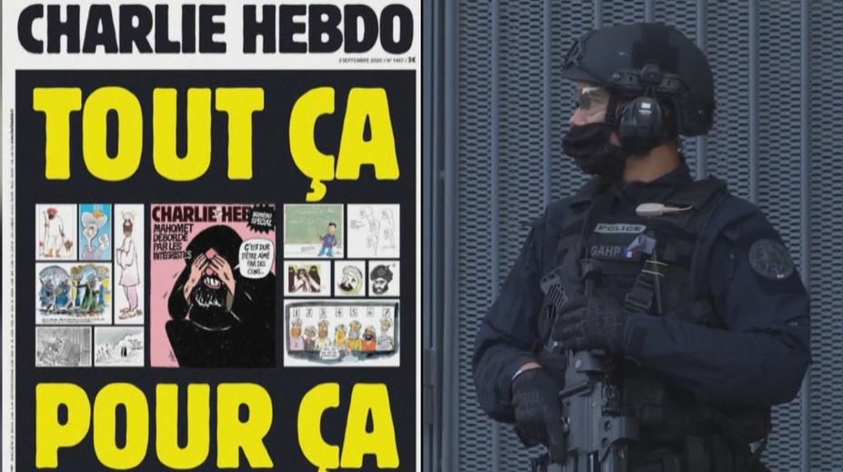 Útočníci na Charlie Hebdo u soudu. Časopis znovu otiskl karikaturu