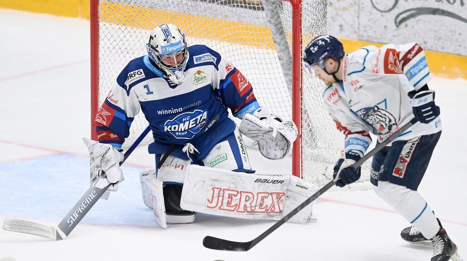 Neuvěřitelný výkon brankáře Komety. Čistým kontem přepsal rekord extraligy