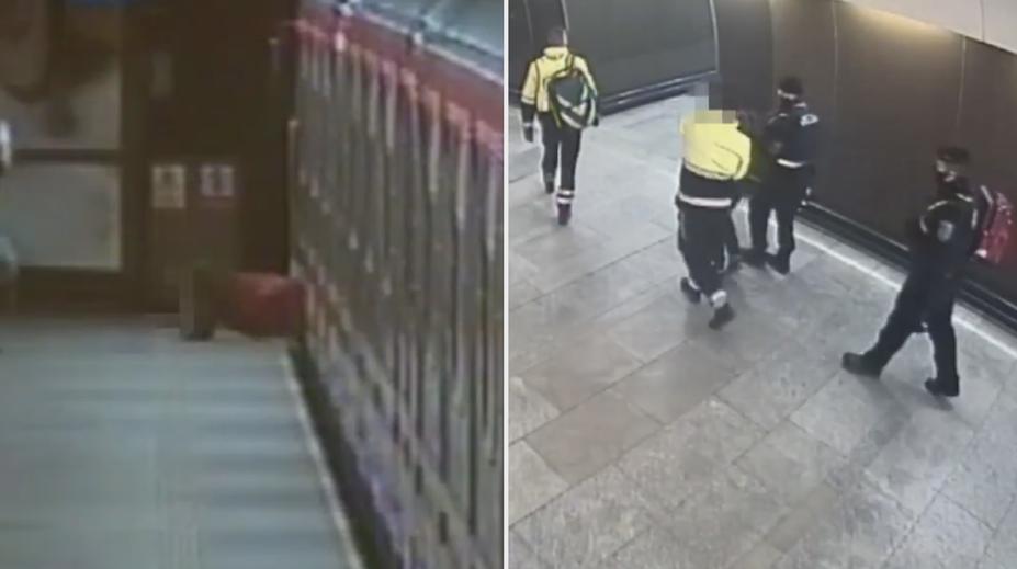 Namol opilý hoch (14) se z metra plazil, pak skoro strhl alkoholtester