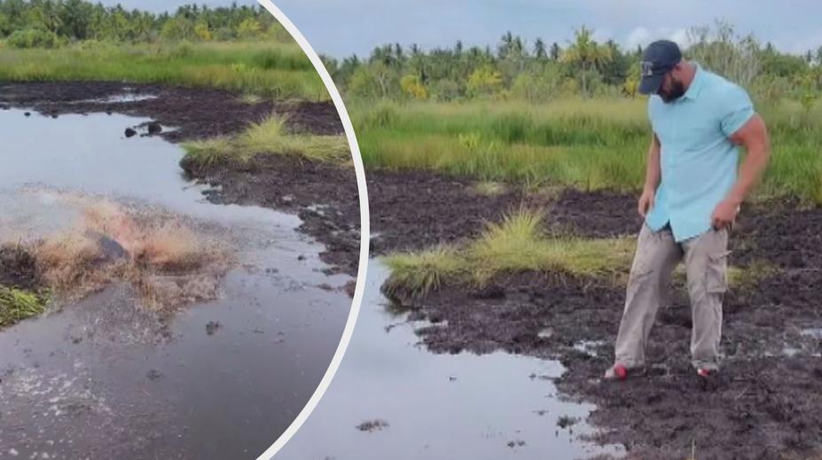 Jeden krok a muž zmizel! Video se stalo hitem internetu