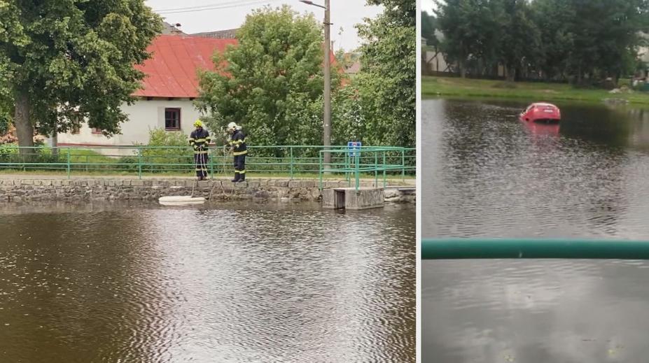 Špatně zabrzděná ruční brzda vyhnala do práce několik hasičů
