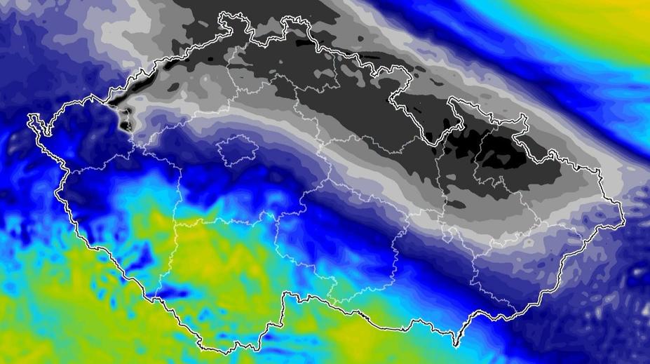 Meteorologové nemají dobrou zprávu. Velká část Česka na mapě zčernala