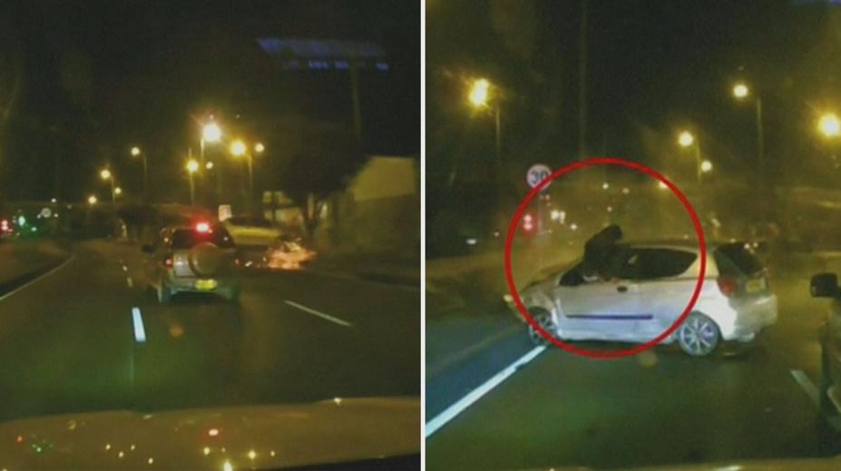 Kamery zachytily šílenou nehodu. Auto se při ní vymklo kontrole