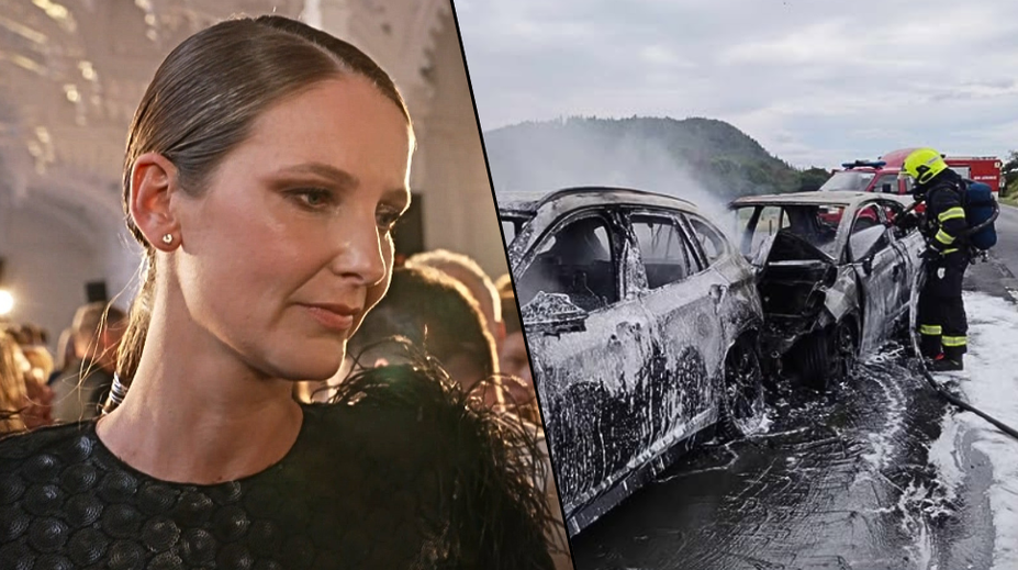 Modelka měla při cestě do Karlových Varů nehodu. Auto vzplálo, šlo o vteřiny, líčila