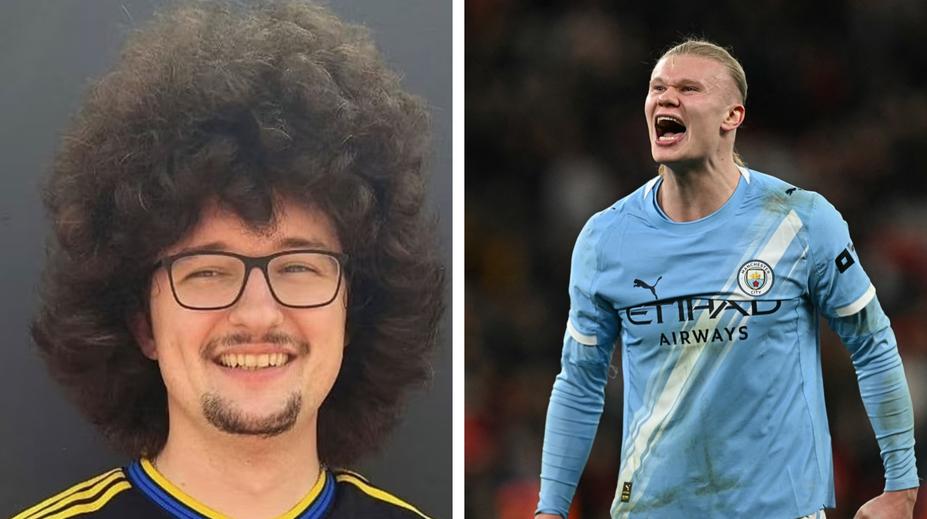 Manchester City si utahuje z vlasatého fanouška United. Využil Haalanda