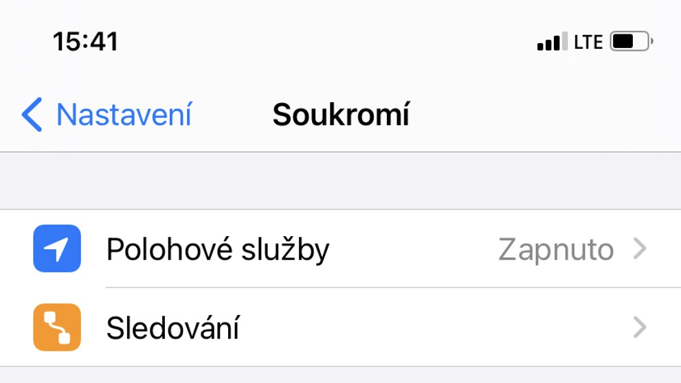 Oranžové a zelené tečky v iOS 14 - 1