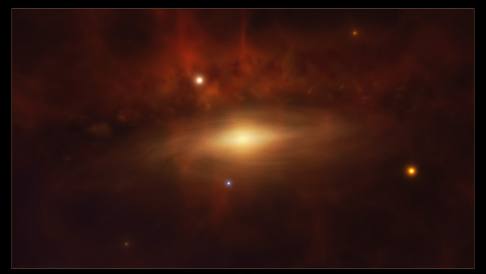 Galaxie SDSS1335+0728 na konci roku 2019 začala zářit jasněji