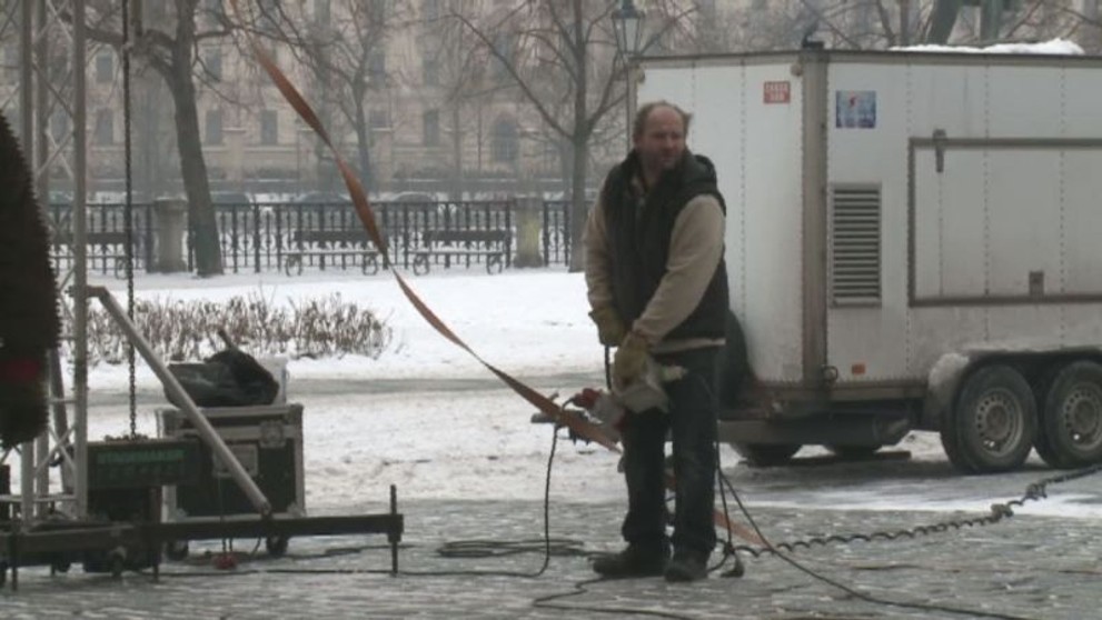 Přípravy na venkovní vysílání Televizních novin - 5