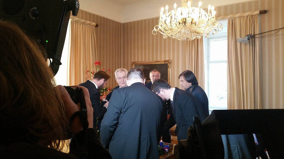 Natáčení vánočního poselství prezidenta Miloše Zemana - 3
