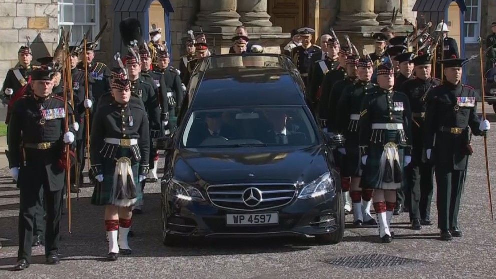 Auto se zesnulou královnou Alžbětou II.