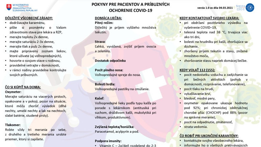 Jak se chovat při nakažení koronavirem (1)