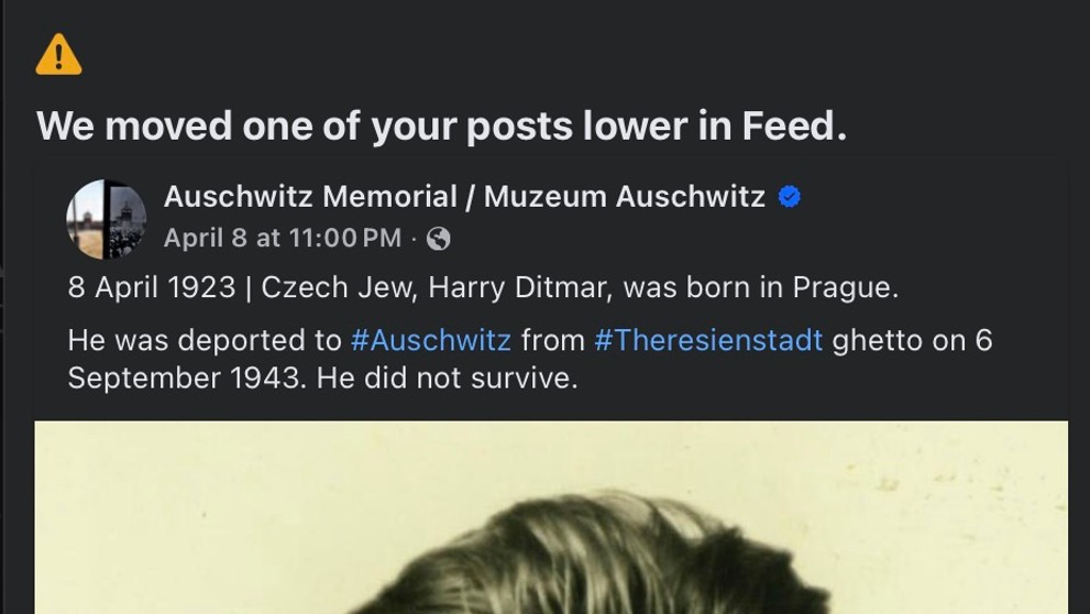 Facebook označil příspěvky muzea v Osvětimi za nevhodné