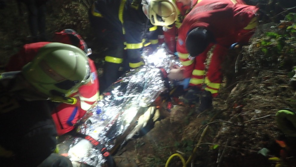 Záchrana dělníka v lese na Opavsku - 2