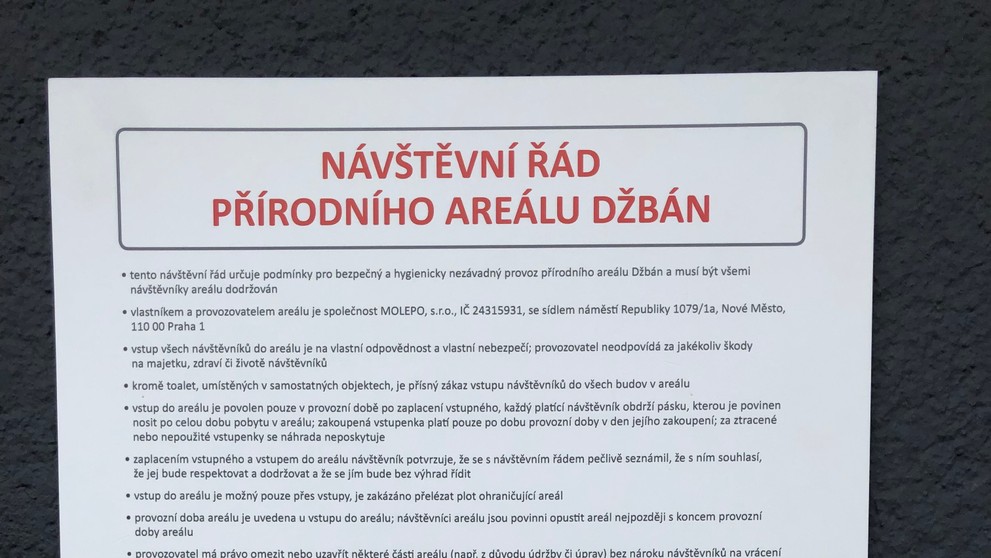 Zákaz jídla a pití na koupališti Džbán - 2