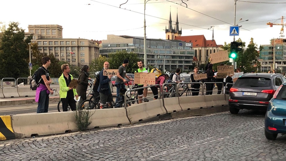 Demonstrace cykloaktivistů na magistrále v Praze - 5