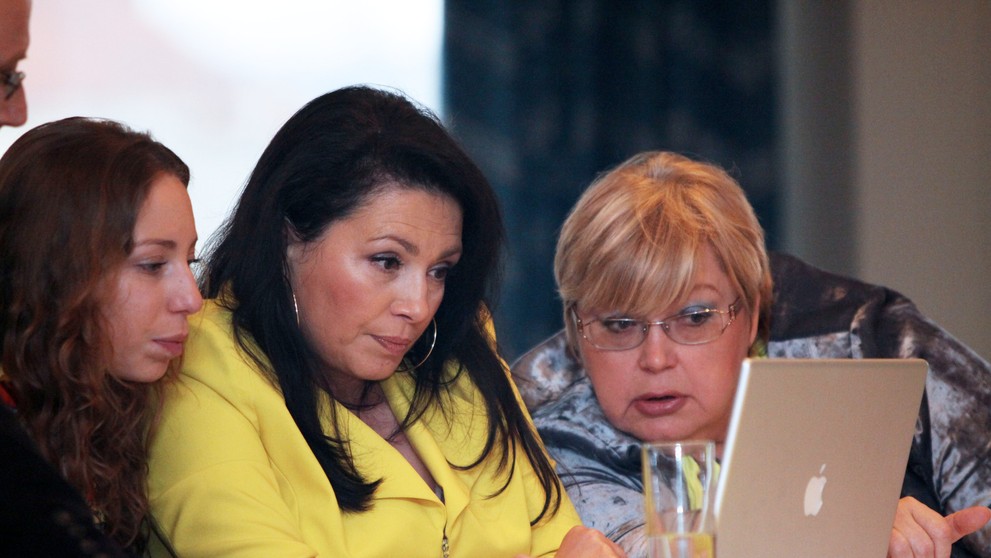 Štáb Suverenity - Na snímku uprostřed Jana Bobošíková, vpravo Jana Volfová