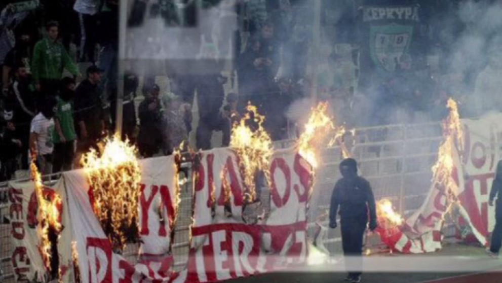Nepokoje fanoušků v řeckém derby
