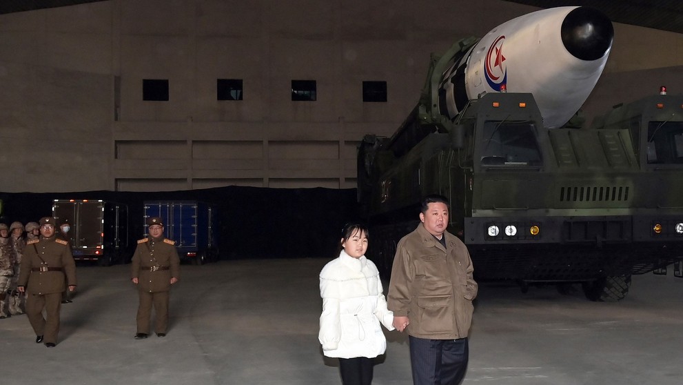 Kim Čong-un s dcerou