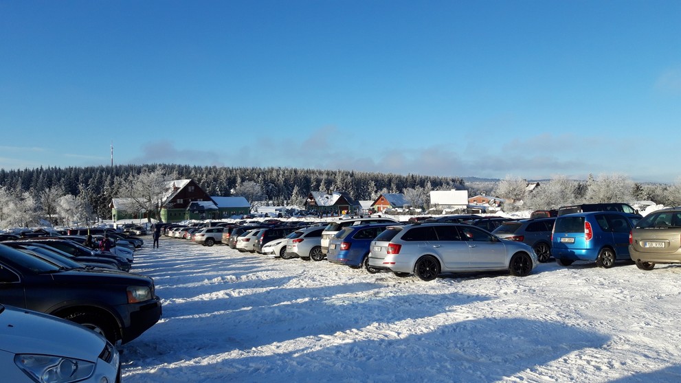 Turisté v Krušných horách