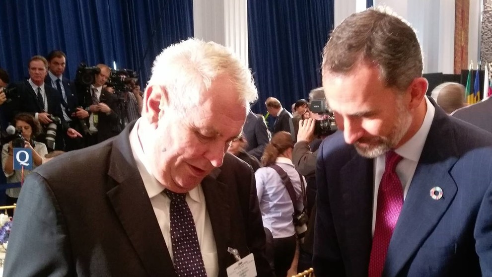 Miloš Zeman a španělský král Felipe šestý