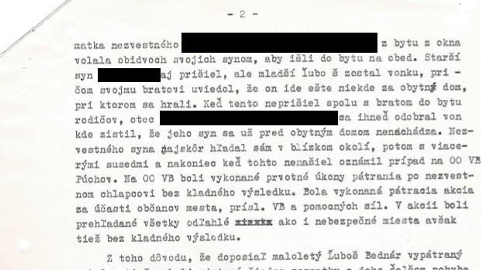Pátrání po Luboši Bednárovi - 3
