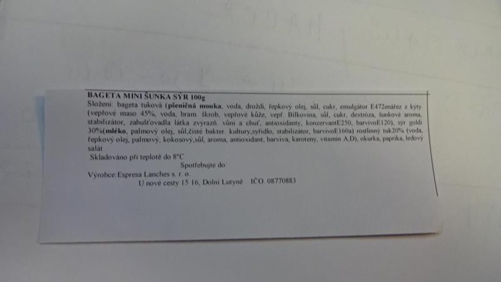 BAGETA MINI ŠUNKA SÝR 100 g (2)