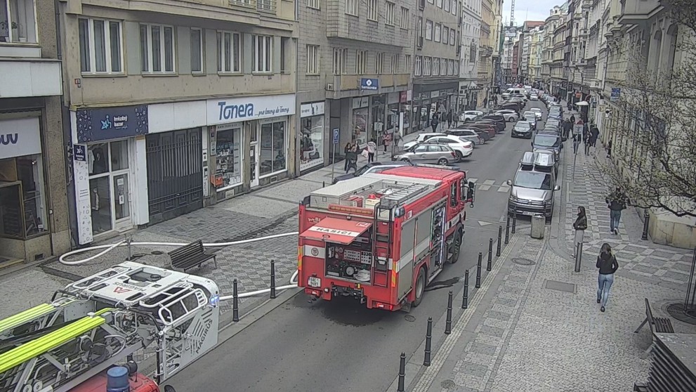 Požár opony v divadle Komedie