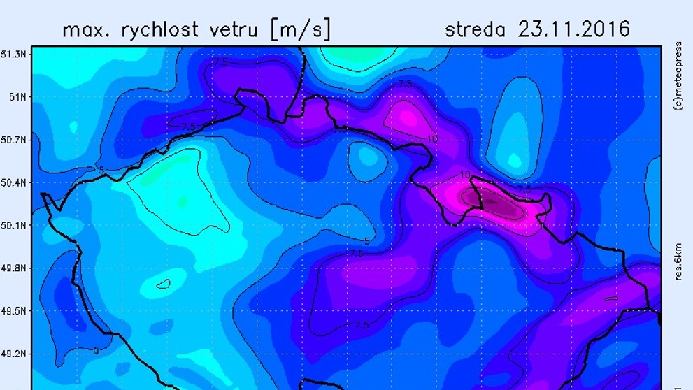 Mapy větru - 21.11. - 4
