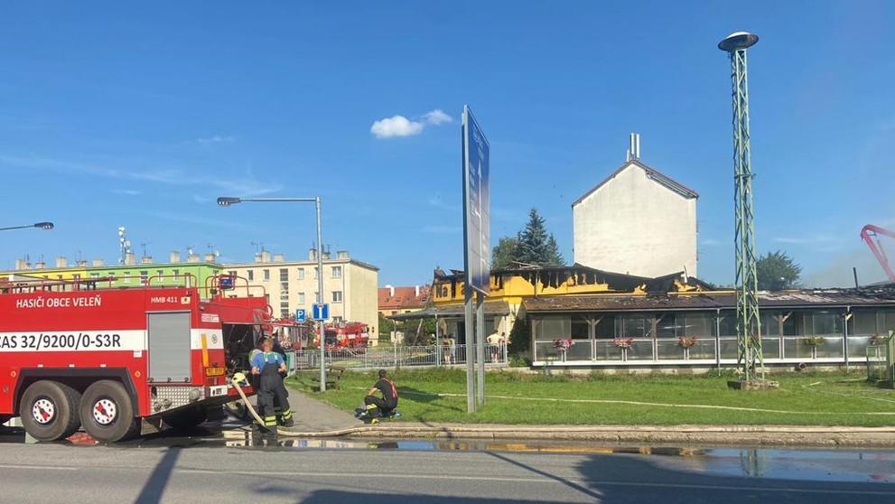 Požár jídelny v Kostelci nad Labem - 5