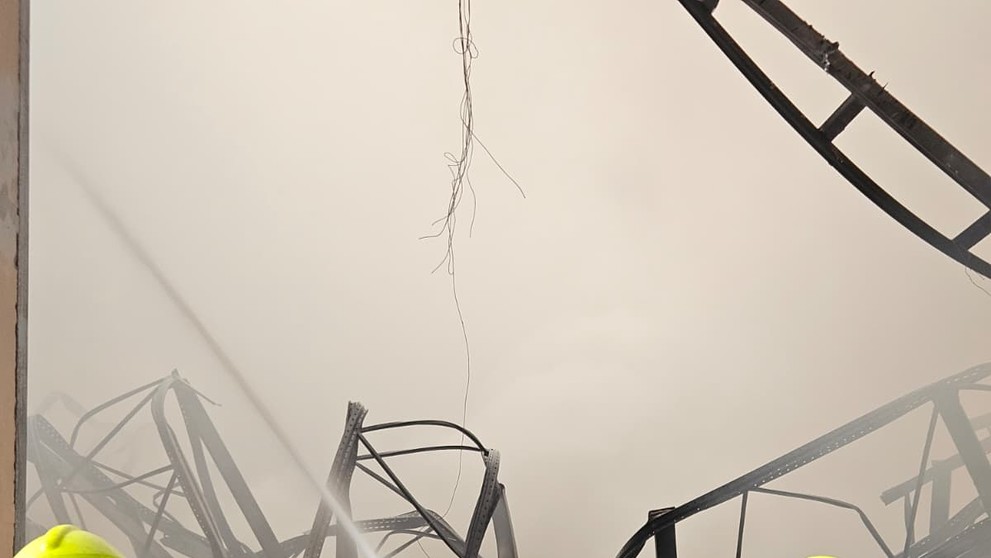 Požár skladu v Brně-Přízřenicích