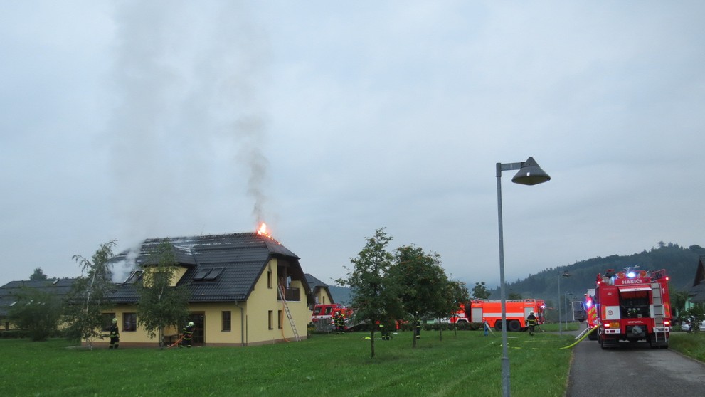 Požár v obci Pržno - 1