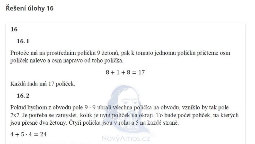 Zadání a řešení testu z matematiky - přijímačky - 6