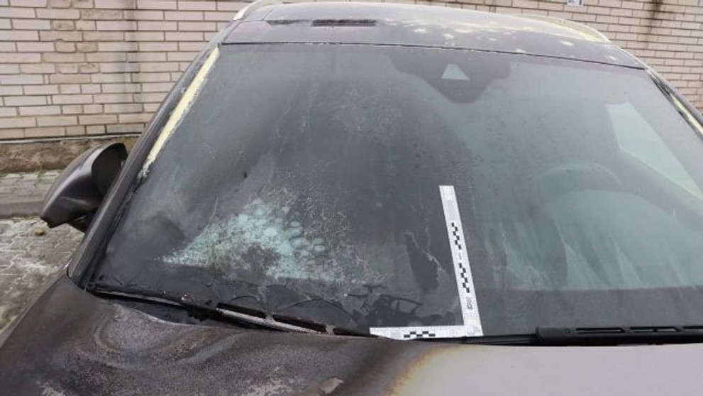 Zapálené auto na Prostějovsku