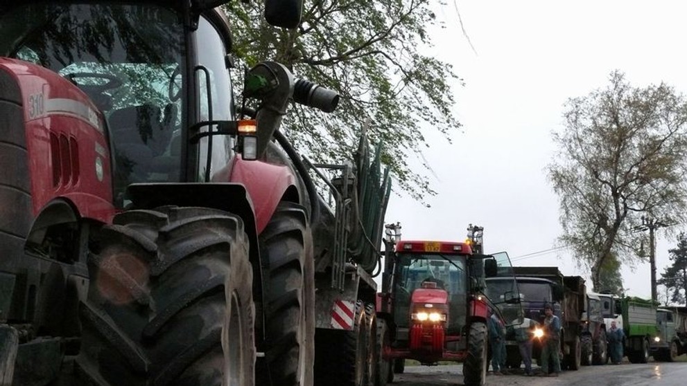 Protest zemědělců proti nízkým výkupním cenám mléka