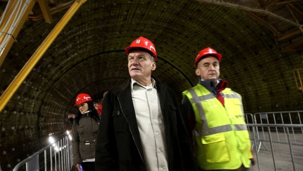 Primátor Svoboda v tunelu Blanka