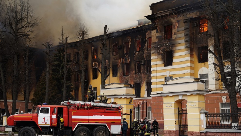 Požár ruského vědeckého institutu
