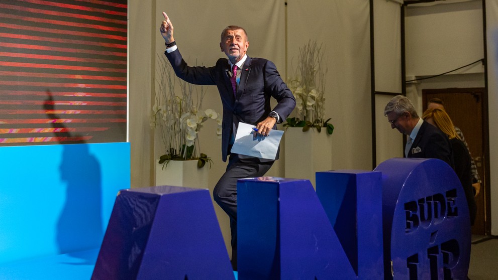 Andrej Babiš ve štábu ANO