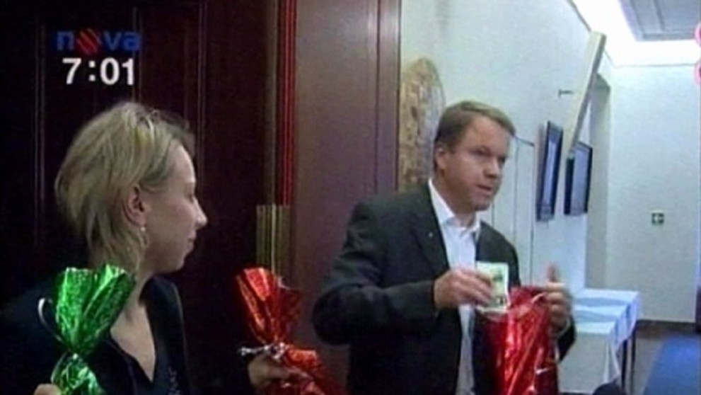 Kateřina Jacques a Martin Bursík ze Strany zelených