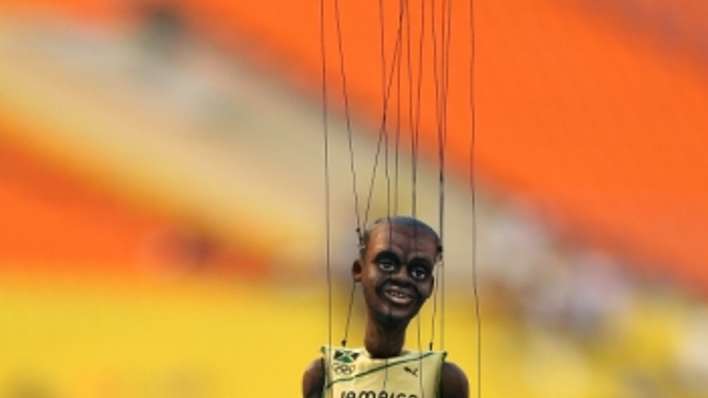 Usain Bolt jako loutka