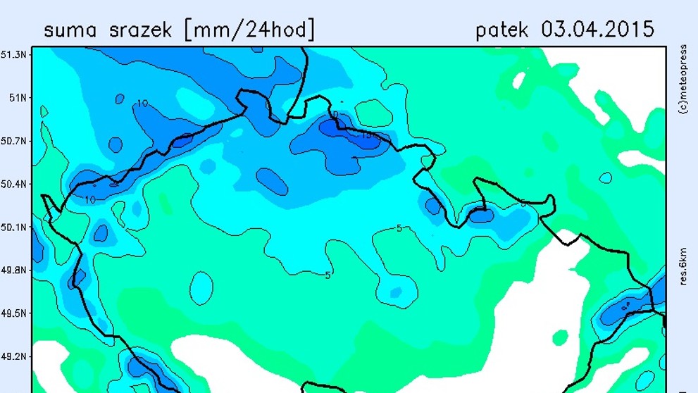 Srážky - 3. 4. 2015