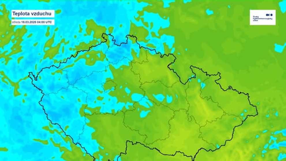Předpověď na středu 18. 3. 2026