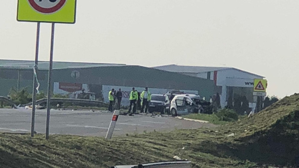 Nehoda policejního vozu a autobusu v Galantě - 2