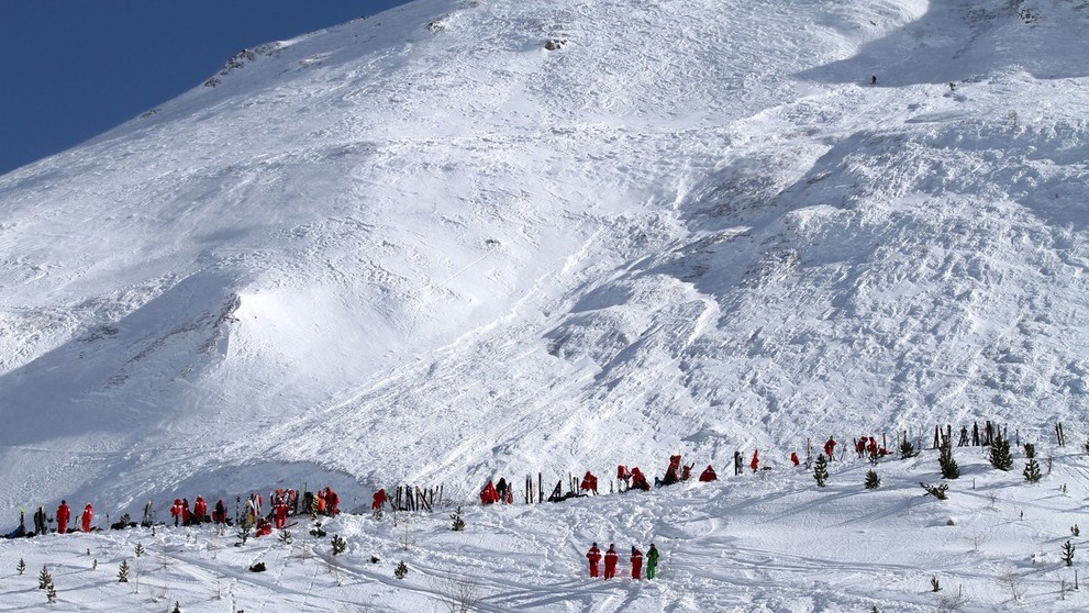 Lavina v alpském středisku Tignes - 2