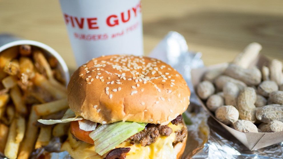 Five Guys cheeseburger