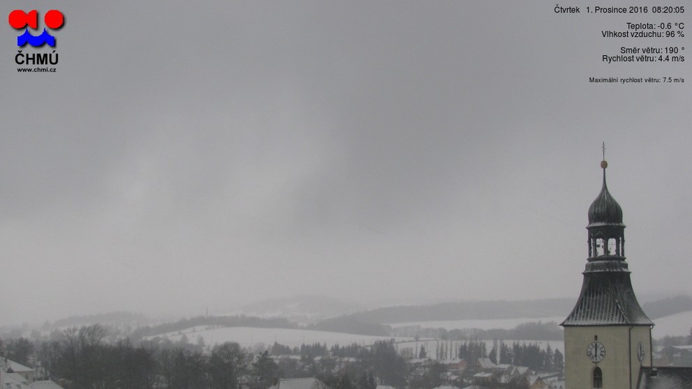 Sněžení 30.11. 2016 - Rýmařov