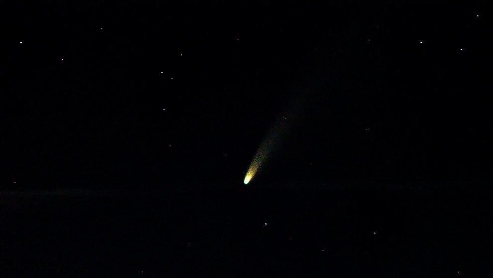 Kometa NEOWISE, foceno nedaleko Jičína - 13. 7. 22:06:24