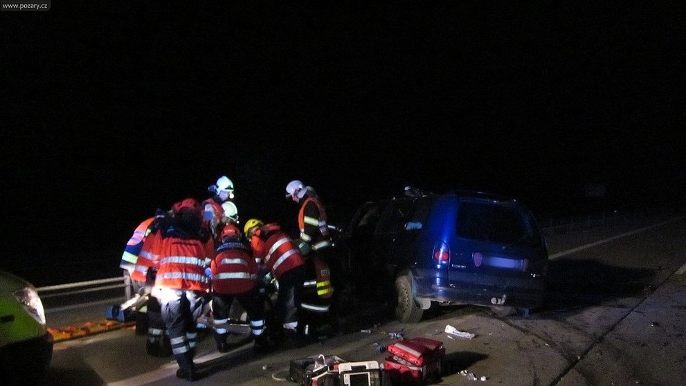 Nehoda osobního automobilu s kamionem na R46 u Pustiměře - 3