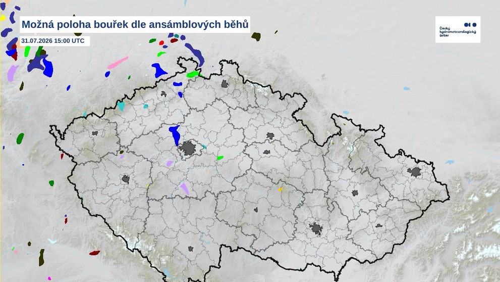Pravděpodobný výskyt bouřek