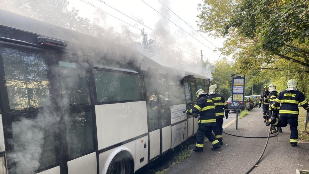 Požár autobusu v Teplicích - 4